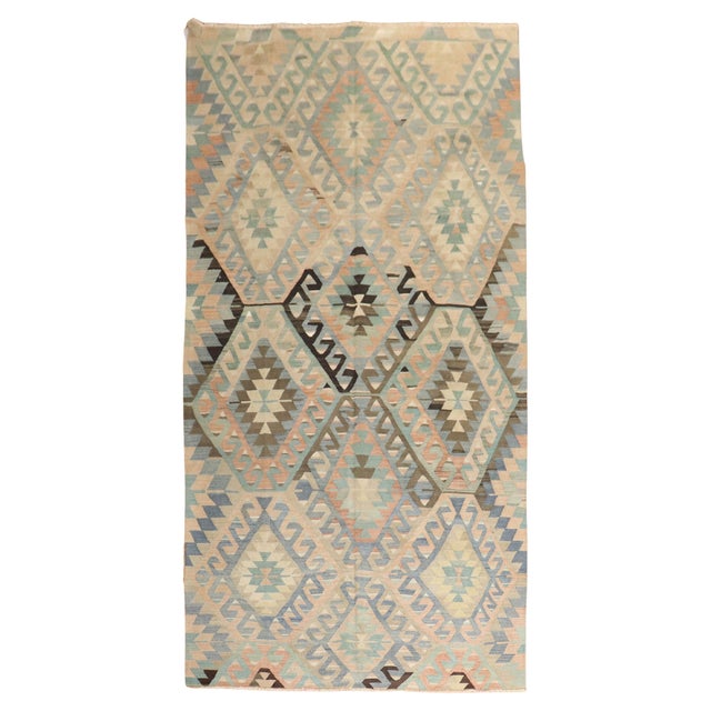 Textile Rustic Vintage Turkish Kilim For Sale - Image 7 of 18