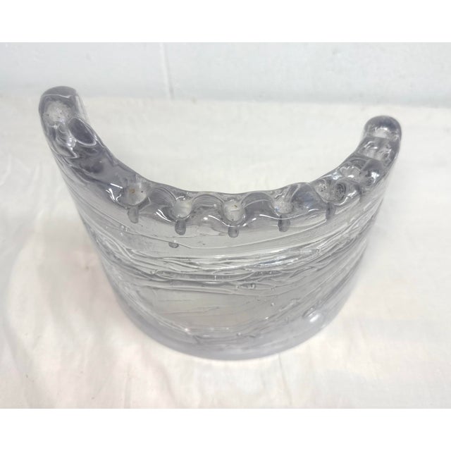 Cast Studio Glass Menorah by Joel & Candace Bless Curved Shape Brutalist Waves For Sale - Image 12 of 15