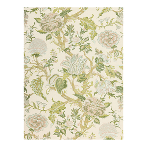 The House of Scalamandré Indienne Lampas Fabric, Avocado