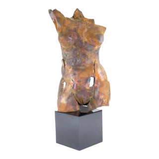1996 Raku Pottery Nude Sculpture By For Sale