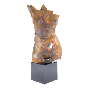 1996 Raku Pottery Nude Sculpture By