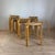 Vintage Oak Wooden Stool For Sale - Image 3 of 7