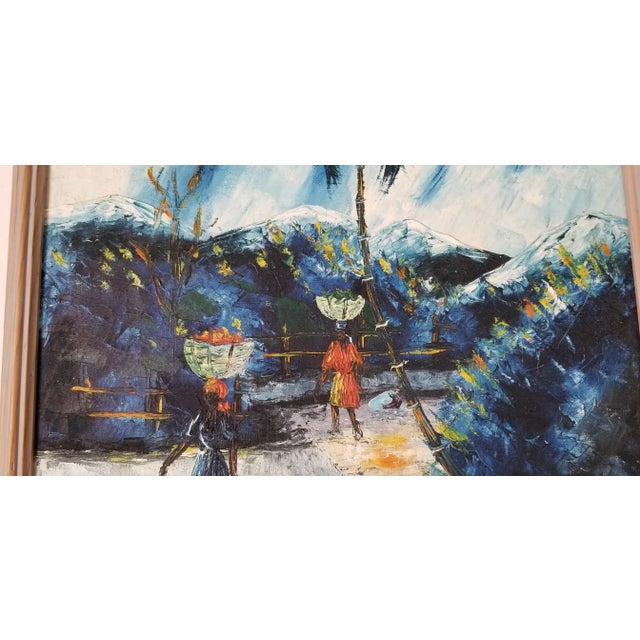 1970s Tropical Caribbean Landscape Painting, Framed For Sale In Miami - Image 6 of 9