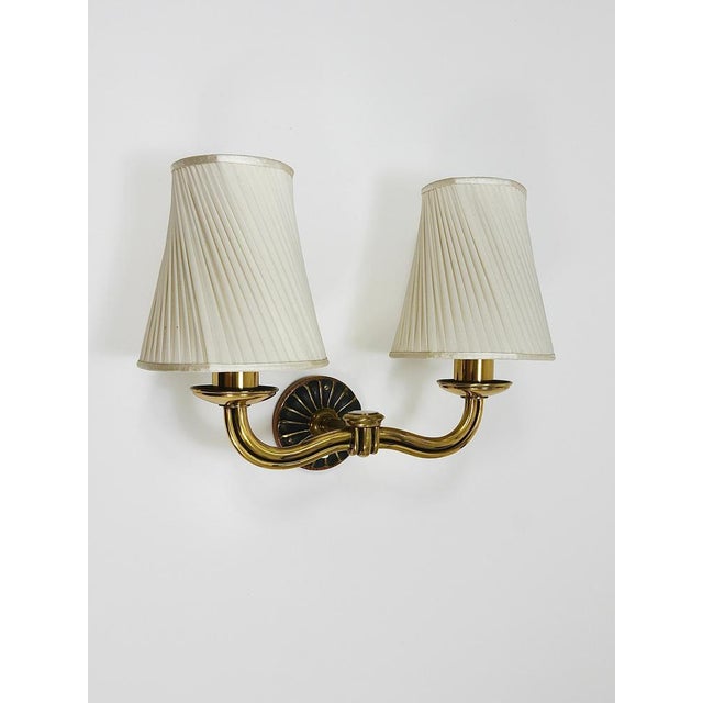 Viennese Modern Brass Sconces Wall Lights, Austria, 1940s, Set of 2 For Sale - Image 9 of 16