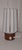 Mid-Century Table Lamp with Teak Base and White Striped Glass Shade, 1960s For Sale - Image 6 of 7