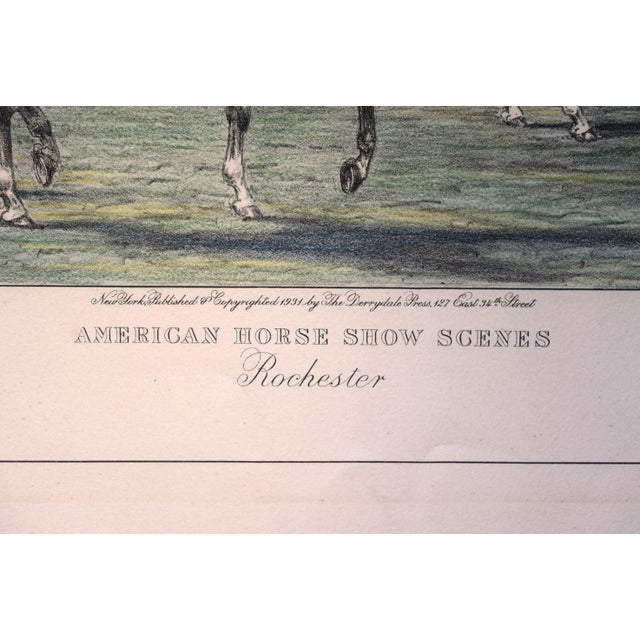 1930s Edward King Lithograph "American Horse Show Scenes, Rochester" For Sale - Image 4 of 6