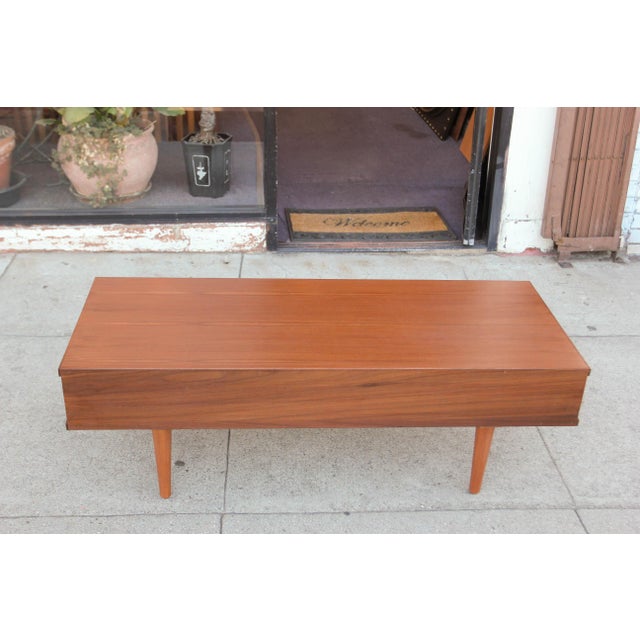 Danish Modern Walnut Coffee Table With Drawers Chairish