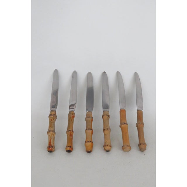 Ed Wusthof Dreizackwerk Solingen Germany 6pc Knives Bamboo Stainless Steel 5099b For Sale - Image 9 of 12