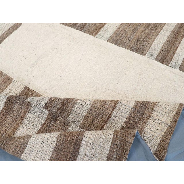 Textile Mid-20th Century Turkish Flatweave Kilim Room Size Carpet For Sale - Image 7 of 8