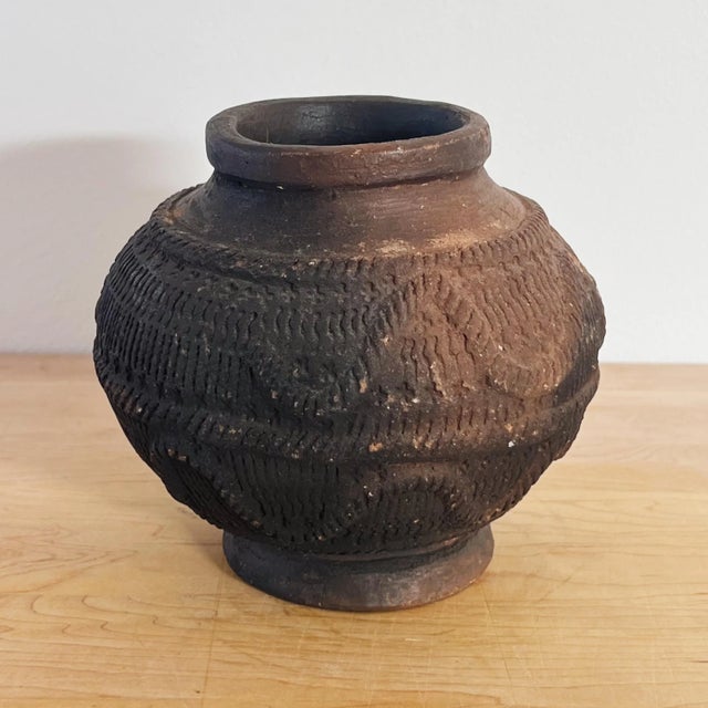 Ceramic Late 19th Century Hand Thrown Kalinga Pottery Ceremonial Jars and Vessel, a Set of Three For Sale - Image 7 of 13