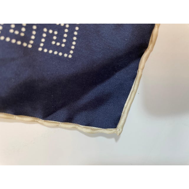 Textile Silk Geometric Square Scarf Gentlemen Neckerchief Handkerchief For Sale - Image 7 of 9