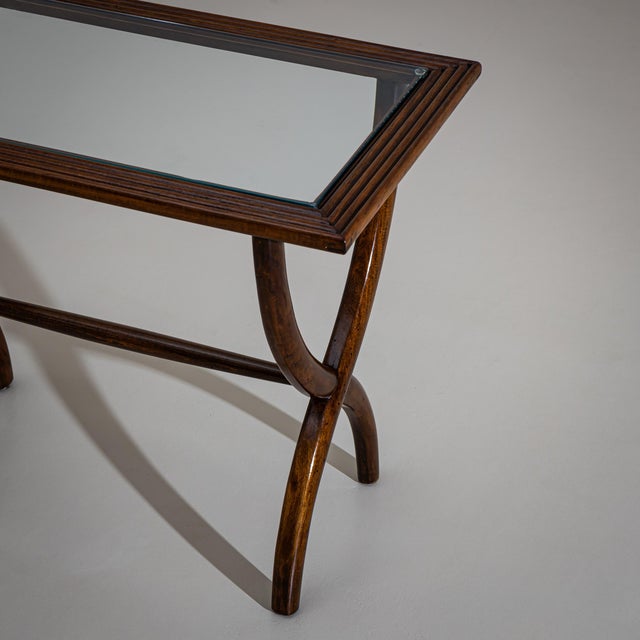 Side Table With Glass Top, Italy, Mid-20th Century For Sale In New York - Image 6 of 8