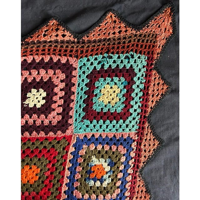 Antique 1940’s 48 Star Flag God Bless America Folk Art Crochet Bed Spread From Collection of Bates Lowry For Sale - Image 10 of 12