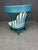 1960s 1960s Contemporary Cerulean & White High Back Indoor/Outdoor Chair For Sale - Image 5 of 8