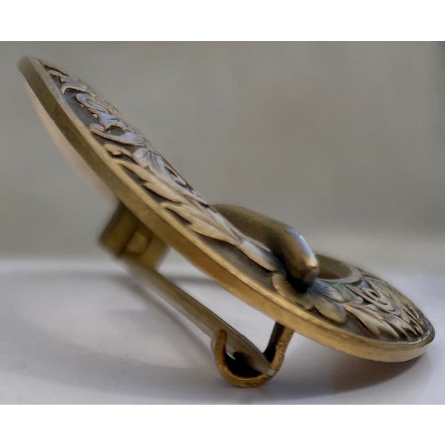 Rustic European Late 19th Century Victorian Brass Buckle Brooch For Sale - Image 3 of 5