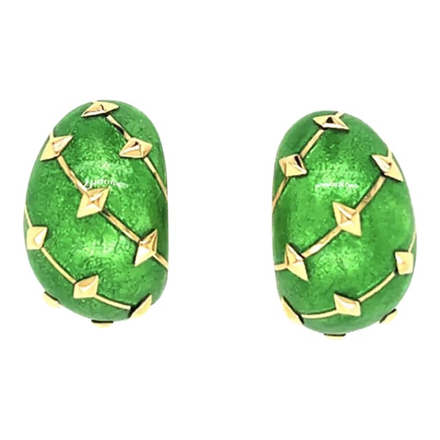 Late 20th Century Pair of Tiffany & Co Schlumberger Earrings For Sale