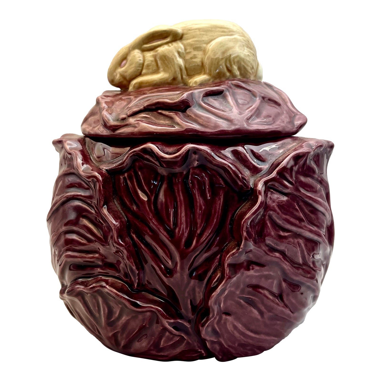 Mid 20th Century Rabbit Cabbage Dish | Chairish