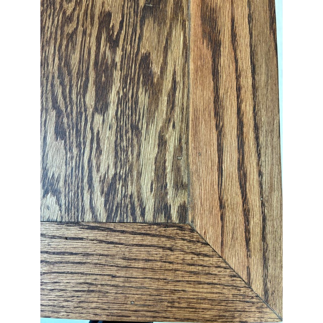 Vintage Solid Oak Table For Sale - Image 12 of 18