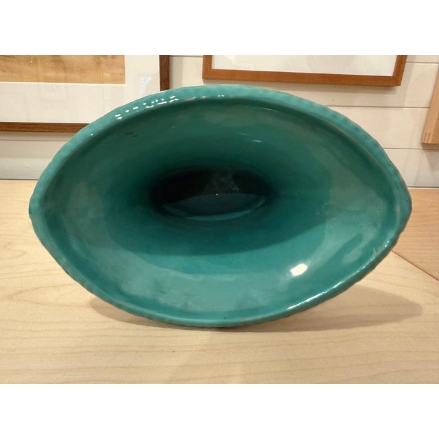 Neoclassical Vintage Deruta Italy White & Green Urn Shaped Vase For Sale - Image 3 of 8