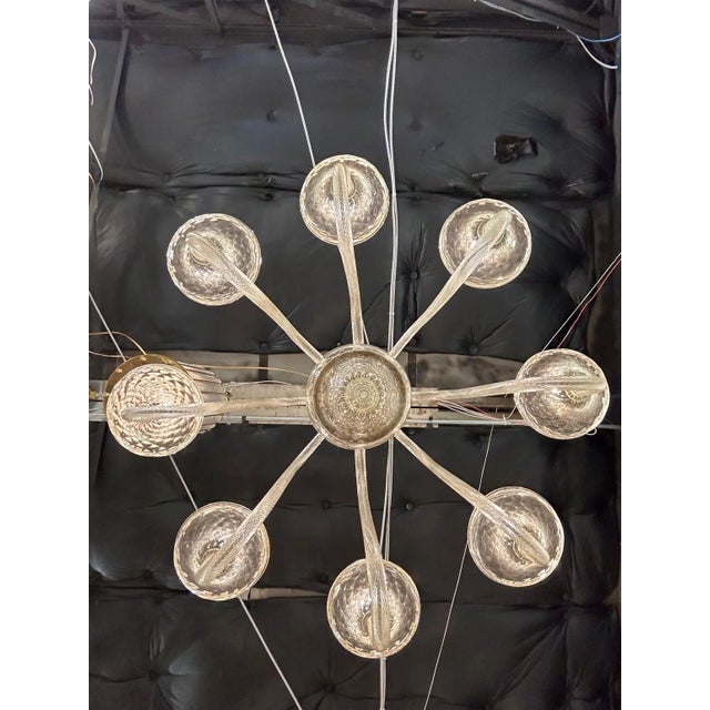 Glass Murano Quilt Glass Ball Form Chandelier For Sale - Image 7 of 8