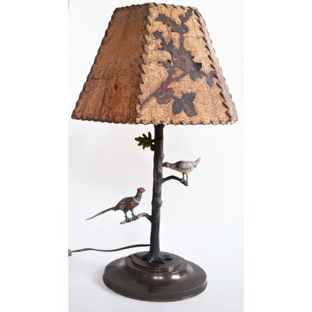 Brown Viennese Bronze Table Lamp For Sale - Image 8 of 9
