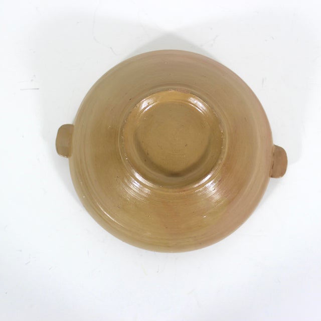 Early 20th Century Clay Pottery Fish Bowl With Handles Marked Uros For Sale - Image 4 of 8