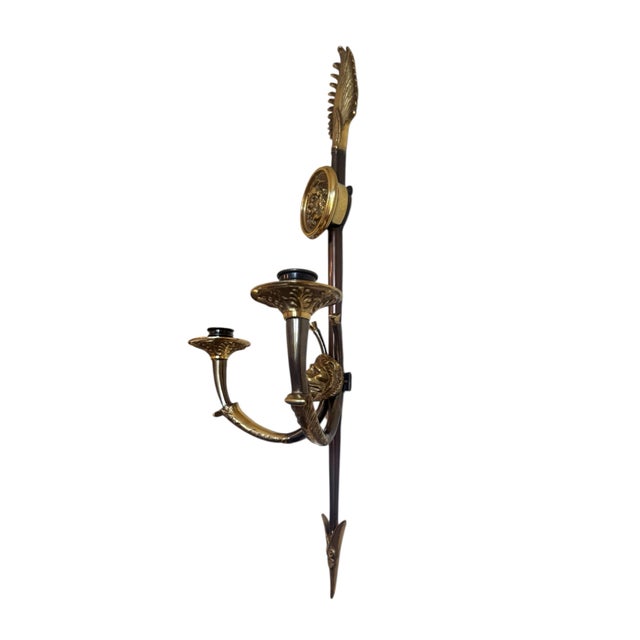 Neoclassical Pair of Neoclassical Style Candle Sconces For Sale - Image 3 of 10