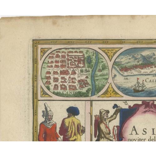 Paper Antique Blaeu Map of Asia, 1642 For Sale - Image 7 of 12