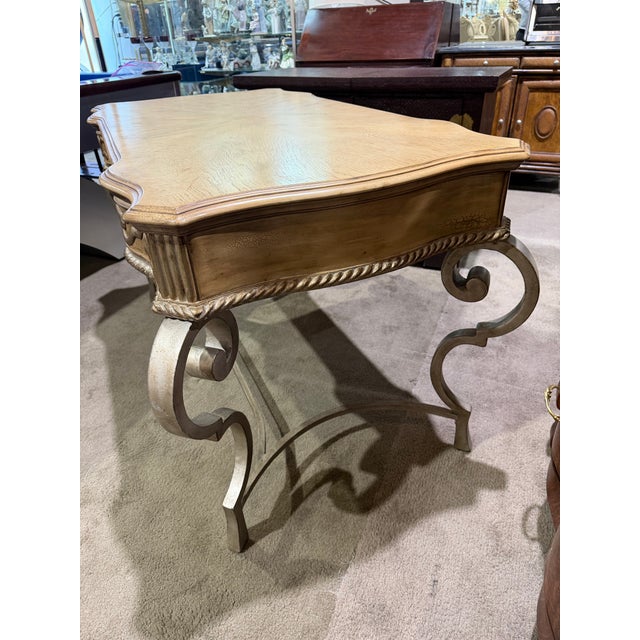 Schnadig Tan Writing Desk For Sale - Image 4 of 6