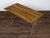 French 1900s Steel and Wood Console Table with Curving X-Form Legs and Stretcher For Sale - Image 11 of 12