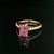 Metal Diamond Purple Sapphire Ring 2 TCW 14k Gold Certified, Size 6.5 For Sale - Image 7 of 9