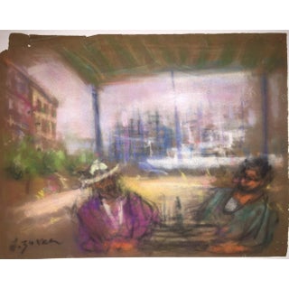 Jacques (Jakub) Zucker, Mexican Siesta Pastel Drawing Ecole D'Paris, WPA, Bezalel Artist, c.1930s For Sale