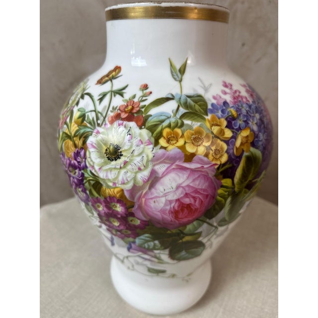 White Antique Porcelain Vases, 1850, Set of 2 For Sale - Image 8 of 16