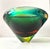 A substantial mid-century Murano art glass bowl with richly layered sommerso color in emerald green, blue-green/teal,...