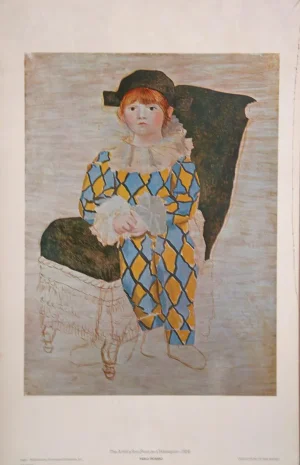 1980s "The Artists Son Paul as a Harlequin" Print After Pablo Picasso