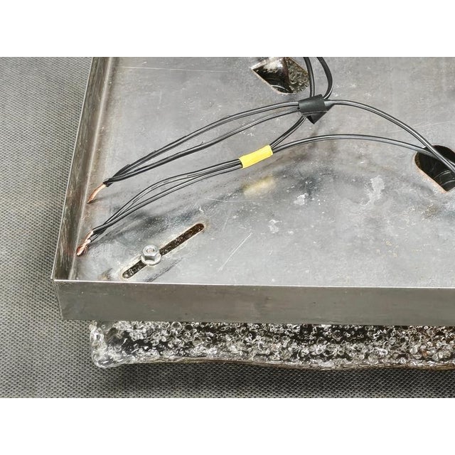 Gold Murano Glass Flush Mount Wall Light from Mazzega, Italy, 1970s For Sale - Image 8 of 11