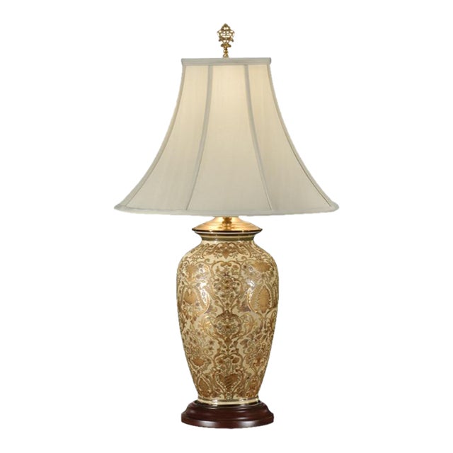 Wildwood Gold Damask Table Lamp For Sale