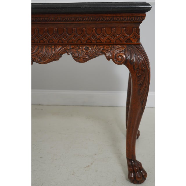Maitland Smith Georgian Style Marble Top Console Table For Sale In Philadelphia - Image 6 of 16