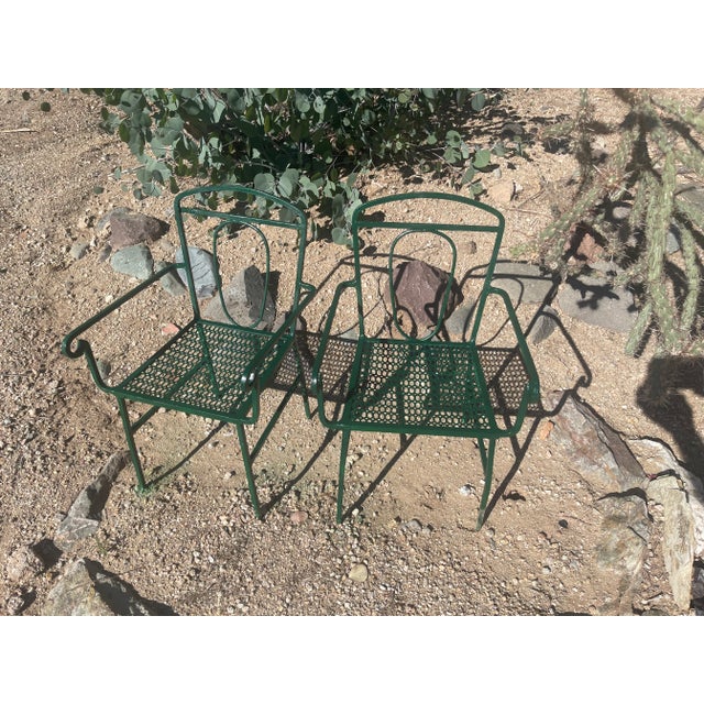1920s Antique Art Nouveau Wrought Iron Children’s Chairs - Pair For Sale - Image 5 of 8