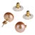 Ajd Bronzy Pearl Studs With 14k Yellow Gold - 2 Pieces For Sale