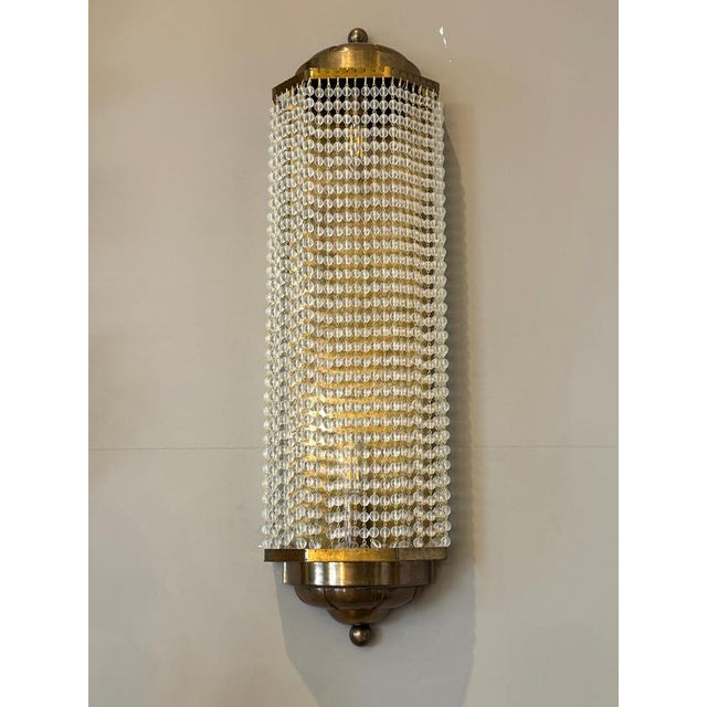 Vintage Art Deco Style Crystal Sconces, 1970, Set of 4 For Sale - Image 12 of 17