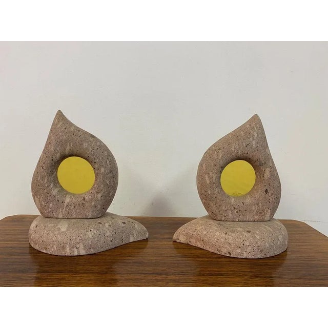 1980s Italian Travertine Table Lamps, 1980s, Set of 2 For Sale - Image 5 of 10