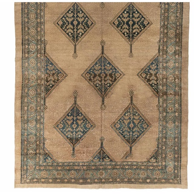 A wonderful antique Serab gallery-runner rug in a hard to find size. Serab is located on the edge of the Heriz weaving...