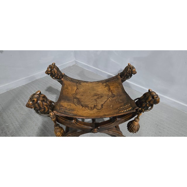 Walnut X Framed Stool, 1880s For Sale - Image 12 of 16