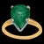 3 Carat Pear Cut Natural Emerald Ring 14 Karat Yellow & White Gold, Size 5.25 For Sale - Image 17 of 18