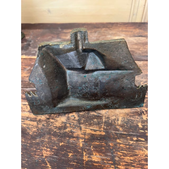 Art Deco 1920s Antique Cast Iron "Cape Cod Cottage" Doorstop For Sale - Image 3 of 3