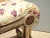 Wood Vintage French Country Floral Vanity Bench W Silver Gilt Base #1 For Sale - Image 7 of 12