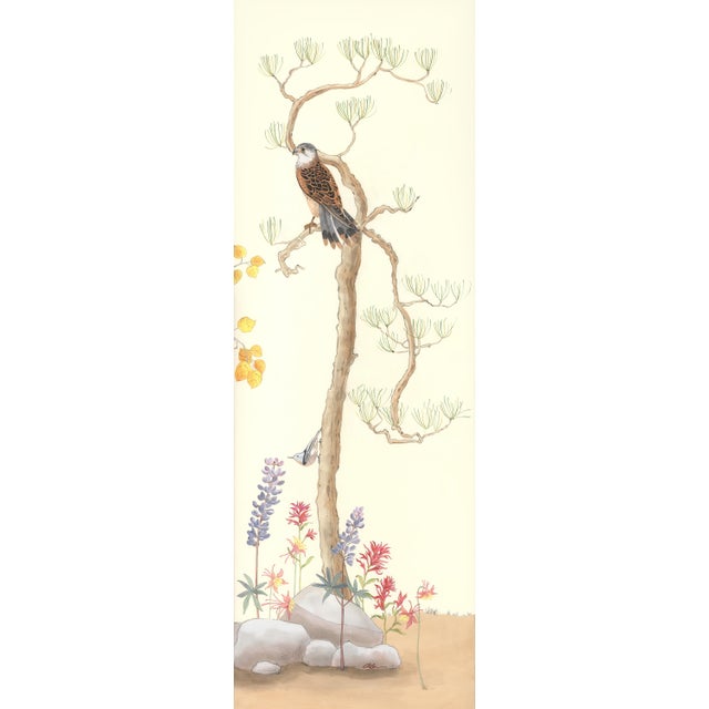 Allison Cosmos “Mountain Time” Chinoiserie Scenic Mountain Landscape Painting by Allison Cosmos - Set of 3 For Sale - Image 4 of 9