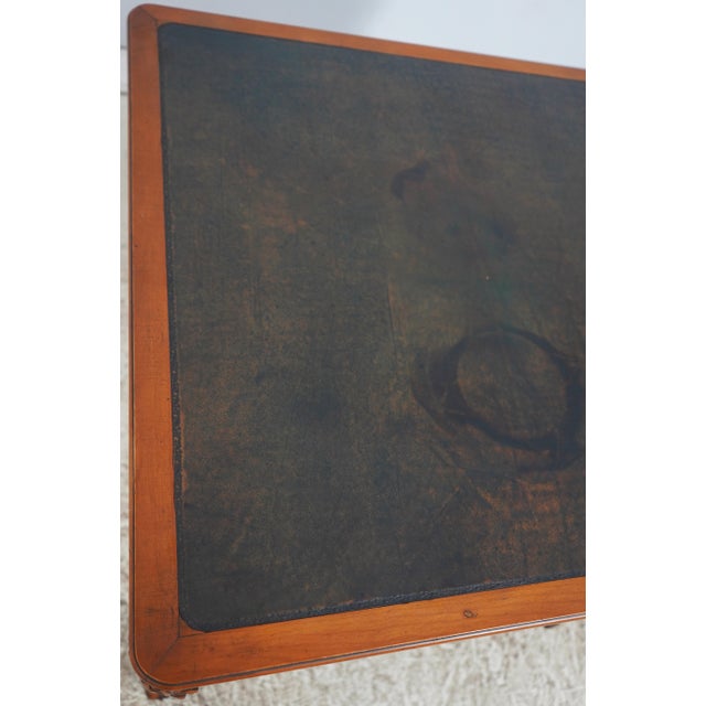 Vintage Leather Top Louis XV Style Carved Table W. 4 Chairs For Sale In Philadelphia - Image 6 of 18