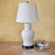Vintage White Ceramic Chinoiserie Temple Jar Table Lamp With Black Base For Sale - Image 18 of 18